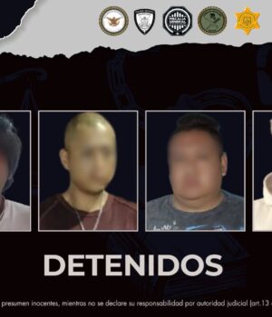 Sinergia realiza cateos simultáneos en la capital; cuatro hombres resultaron detenidos