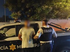 Detenido masculino por portación de armas prohibidas