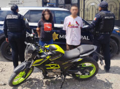 Pareja detenida en la colonia Desarrollo San Pablo, por hurtar motocicleta