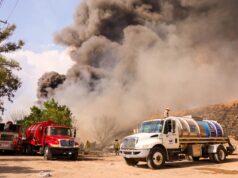 Protección Civil de Corregidora controla en un 70% el incendio en el Libramiento Sur Poniente