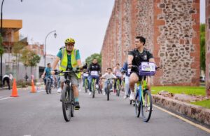 Más de mil 600 personas disfrutaron la Vía Recreativa Los Arcos en el marco del Día Mundial de la Bicicleta