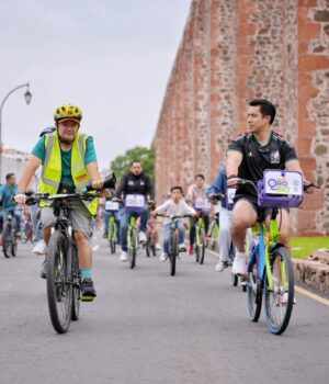 Más de mil 600 personas disfrutaron la Vía Recreativa Los Arcos en el marco del Día Mundial de la Bicicleta