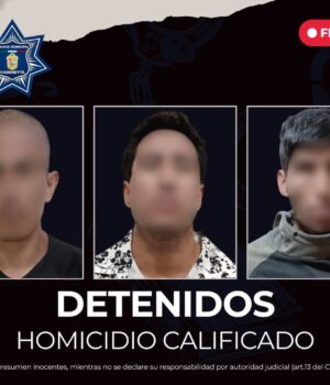 Fiscalía obtiene y ejecuta órdenes de aprehensión en contra de “El Shaggy” “El Chelas” y “Michoacano”; por homicidio calificado ocurrido en Cadereyta