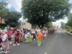 Se alistan peregrinas para salir del templo de la congregación