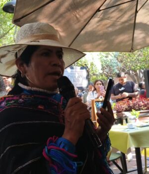 Se enfrentan comerciantes y ambulantes durante rueda de prensa