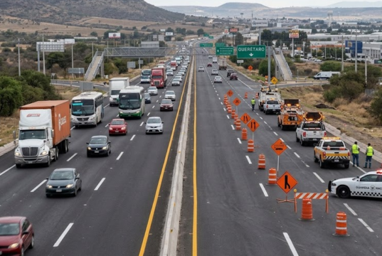 Inicia apertura gradual de carriles en la Carretera 57 para desahogar el acceso a la zona metropolitana de Querétaro