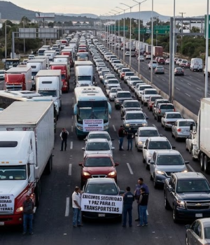 Alertan por posibles bloqueos y saturación en accesos viales a Querétaro ante movilizaciones de transportistas